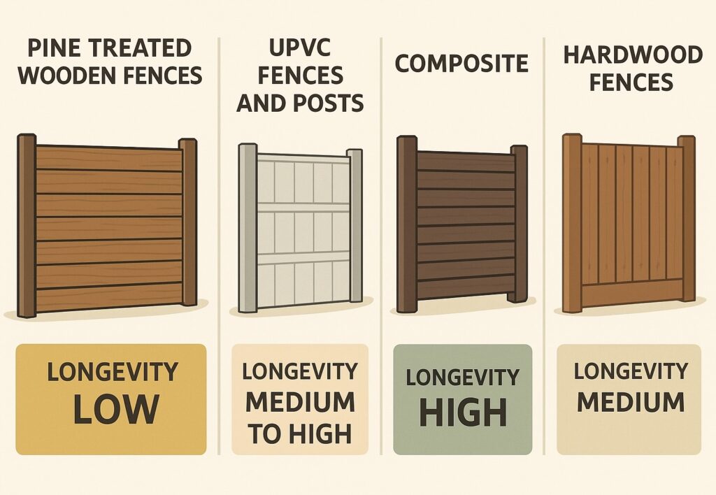 fence type and longevity